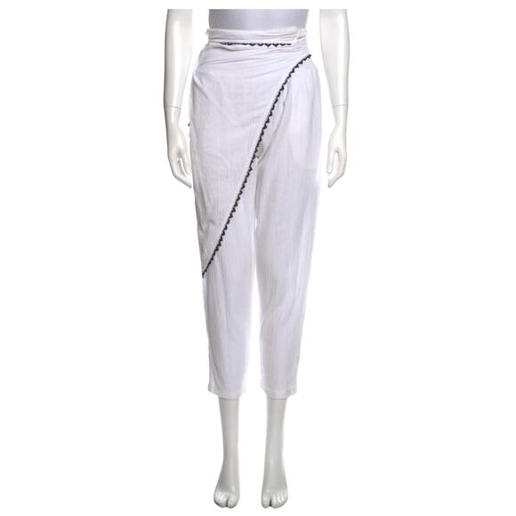 Sensi Studio White Skinny Overlapping Pants - Picture 1 of 9